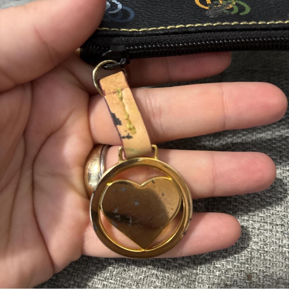 Chic Black Multicolor Patterned Wristlet - image 4